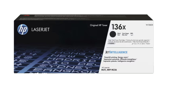 HP 136X ORIGINAL BLACK TONER (W1360X) HIGH YIELD