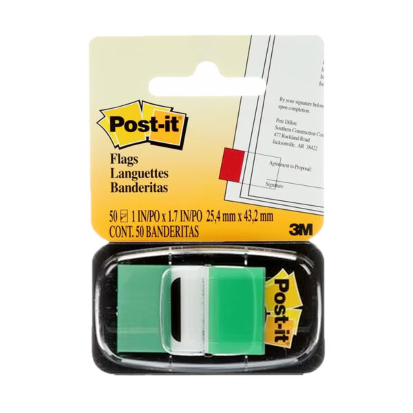 3M 680-3 STD TAPE FLAGS 1" x 1.7"- Green