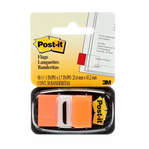 3M 680-4 STD TAPE FLAGS 1" x 1.7"- Orange