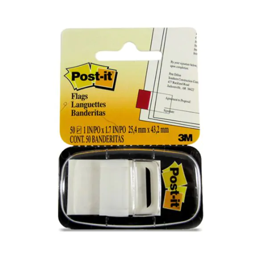 3M 680-6 STD TAPE FLAGS 1" x 1.7" - White