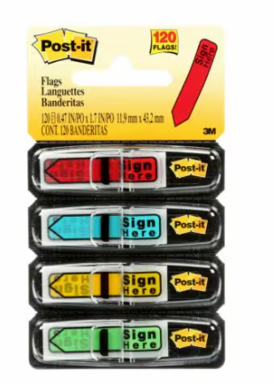 3M 684-SH SIGN HERE 4 COLOR