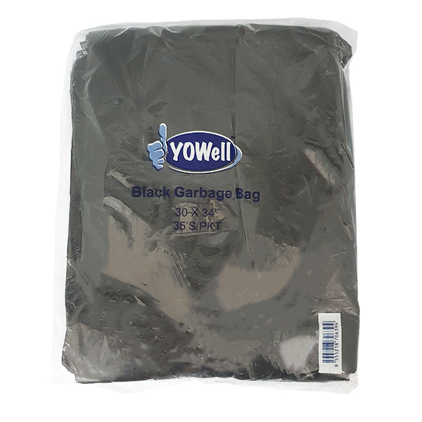BLACK GARBAGE BAG 30" X 39"
