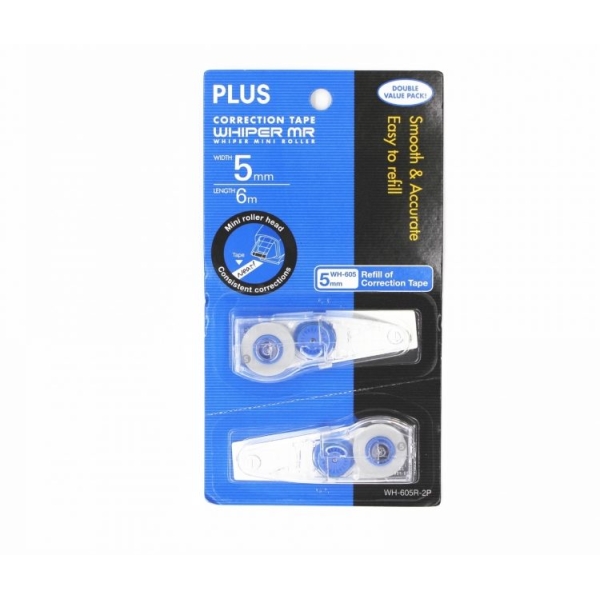 PLUS CORRECTION TAPE REFILL WH605R/2