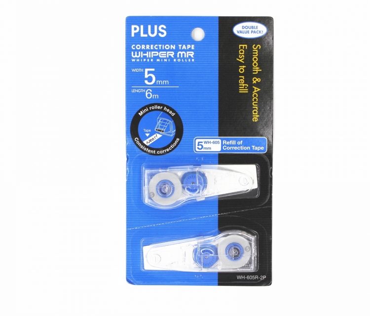 PLUS CORRECTION TAPE REFILL WH605R/2