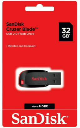 SANDISK CRUZER BLADE USB FLASH DRIVE 32GB