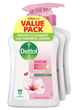 DETTOL HANDSOAP (3's X 250ML value pack) #HPD253SC (PINK)