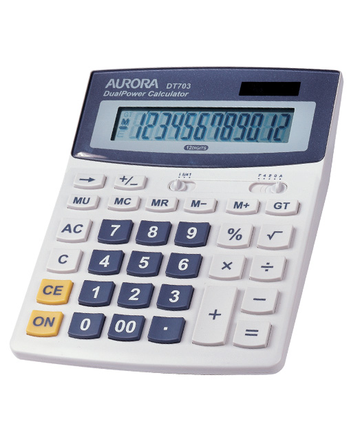 AURORA DUAL POWER CALCULATOR DT703