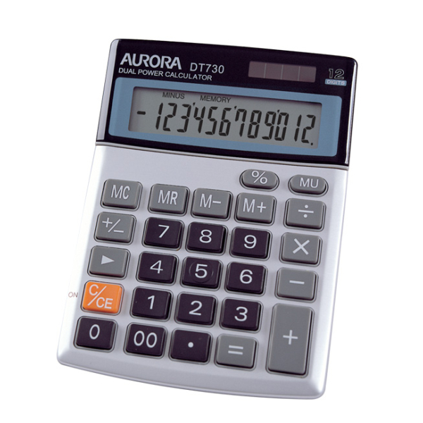 AURORA DUAL POWER CALCULATOR DT730