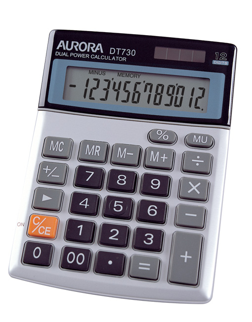 AURORA DUAL POWER CALCULATOR DT730