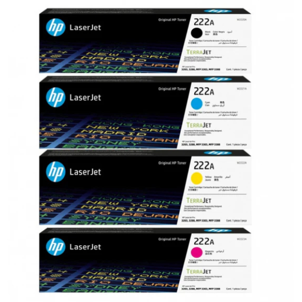 HP 222A ORIGINAL LASERJET TONER CARTRIDGE  (W2220A) - BLACK
