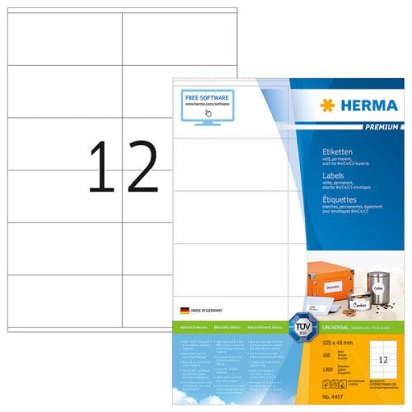 HERMA SUPERPRINT LABEL 105 x 48mm #4457