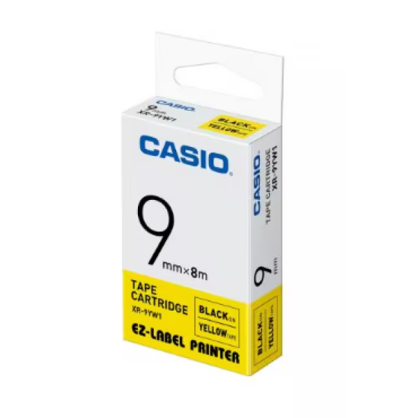 CASIO LABEL PRINTING TAPE 9MM - Black on White (XR-9WE1)