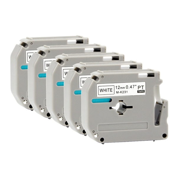 BROTHER LABEL TAPE 12mm MK-231 - Black on White