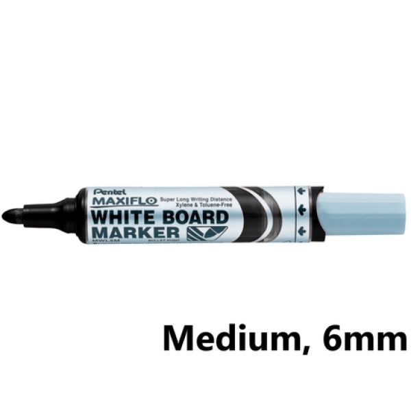 PENTEL MAXIFLO WHITEBOARD MARKER - Black (MWL5S-A)
