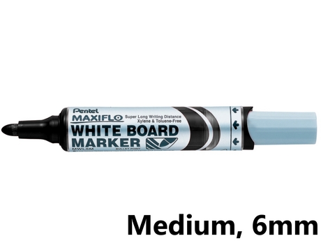 PENTEL MAXIFLO WHITEBOARD MARKER - Black (MWL5S-A)