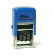 SHINY S300 SELF INKING DATE STAMP - Blue