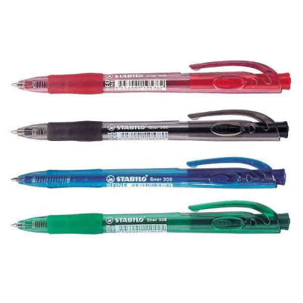 STABILO W/GRIP 308 RETRACT. B/PEN - Blue