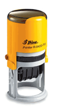 SHINY SELF INKING STAMP W/RECEIVED&DATE R542D-T24 (BLUE&RED)