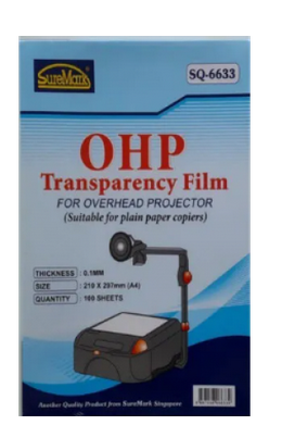 SUREMARK SQ6633 OHP A4 TRANSPARENCY FILM THICKNESS 0.1mm