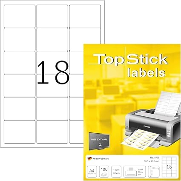 TOPSTICK LABEL 63.5mm X 38.1mm  #8699