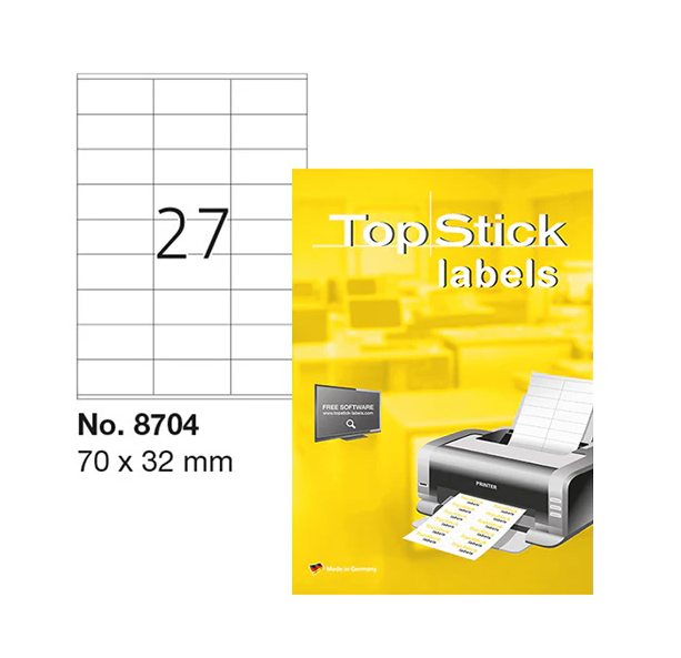 TOPSTICK LABLE 70mm x 32mm #TS8704