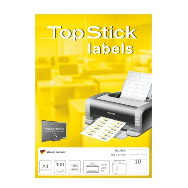 TOPSTICK LABEL 105 x 57mm #8734
