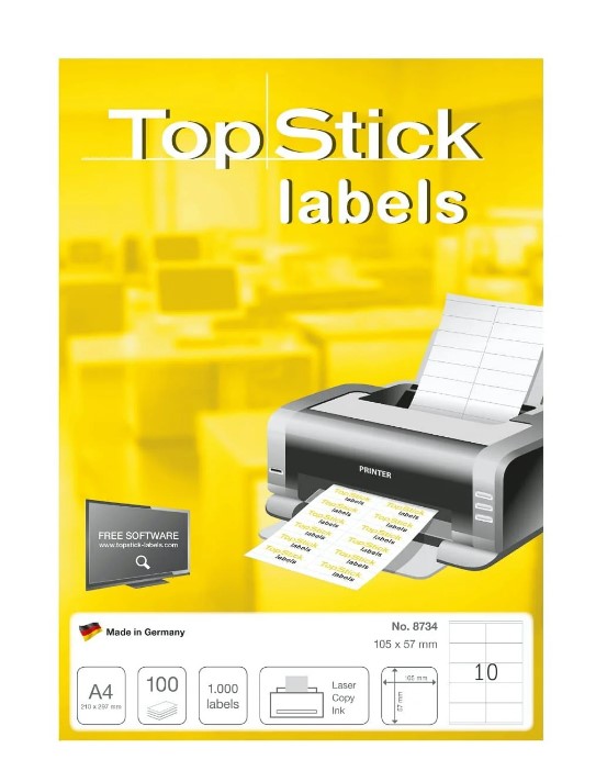 TOPSTICK LABEL 105 x 57mm #8734