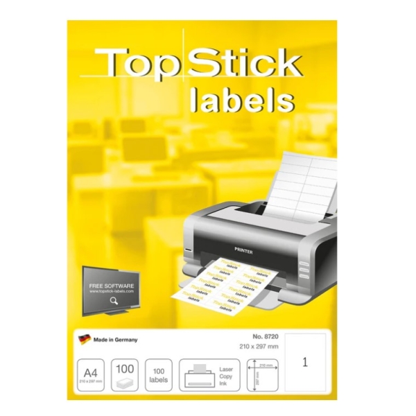TOPSTICK LABEL 210mm X 297mm #8720