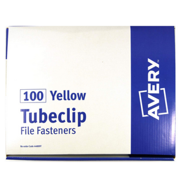 AVERY TUBE U-CLIP FASTERNER #44009 - YELLOW