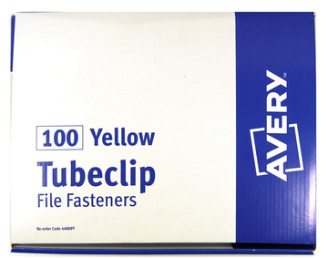 AVERY TUBE U-CLIP FASTERNER #44009 - YELLOW