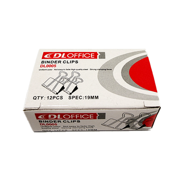 YW-BLACK BINDER CLIPS 19MM