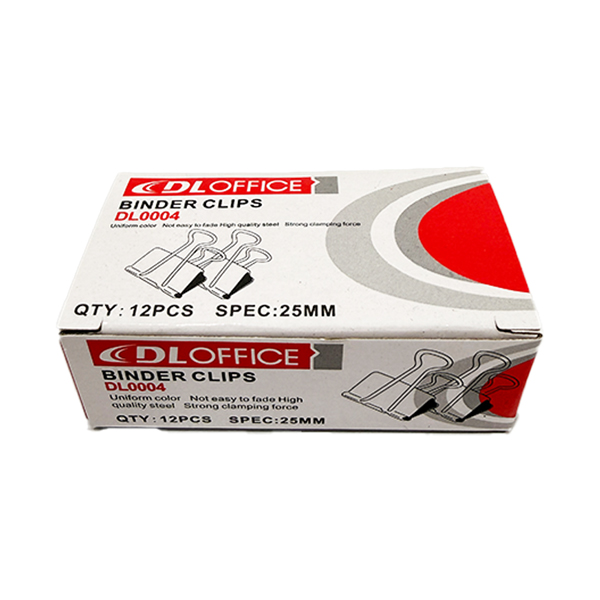 YW-BLACK BINDER CLIPS 25MM