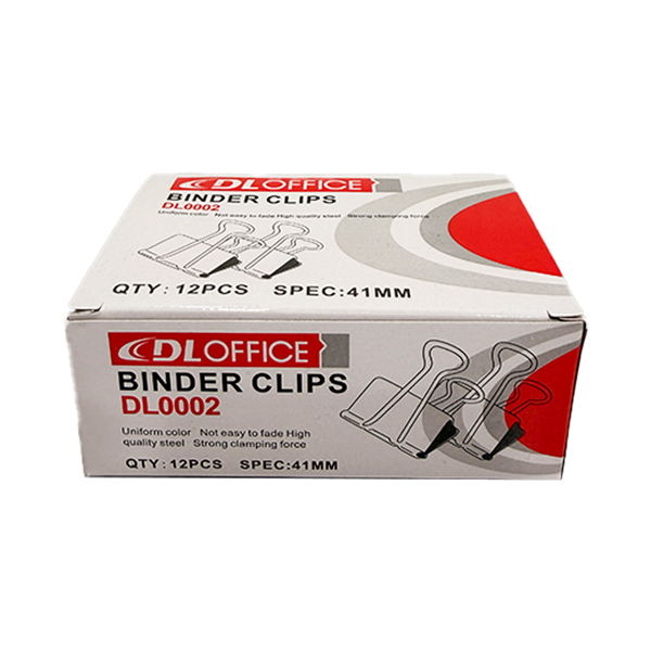 YW-BLACK BINDER CLIPS 41MM