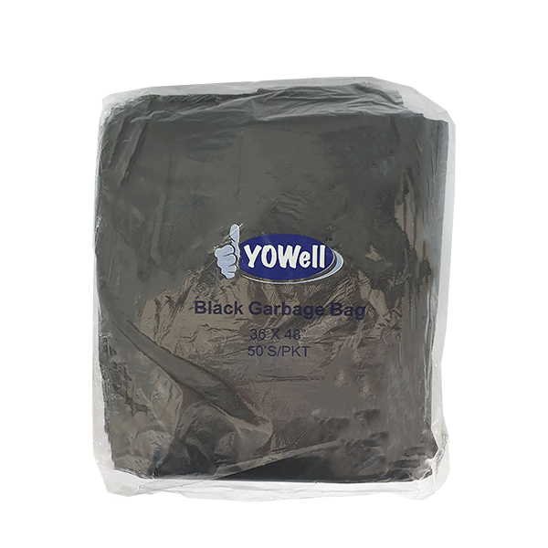 YOWELL BLACK GARBAGE BAG 36" X 48", THK 0.03 (SH50)