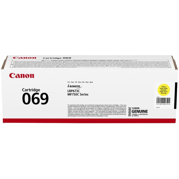 CANON TONER CARTRIDGE 069 YELLOW FOR MF752