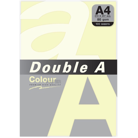 DOUBLE A A4 80GSM COLOUR PAPER - Ivory