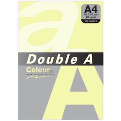 DOUBLE A A4 80GSM COLOUR PAPER - YELLOW CHEESE (CANARY)