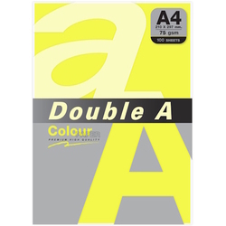 DOUBLE A A4 80GSM COLOUR PAPER - Butter (Yellow)
