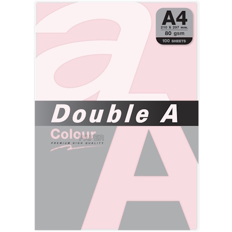 DOUBLE A A4 80GSM COLOUR PAPER - Flamingo (Rose)