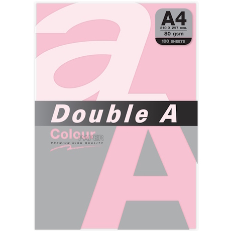 DOUBLE A A4 80GSM COLOUR PAPER - Pink