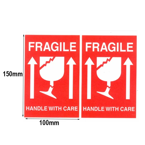 ZEPSTICK LABEL 100 X 150MM (FRAGILE)